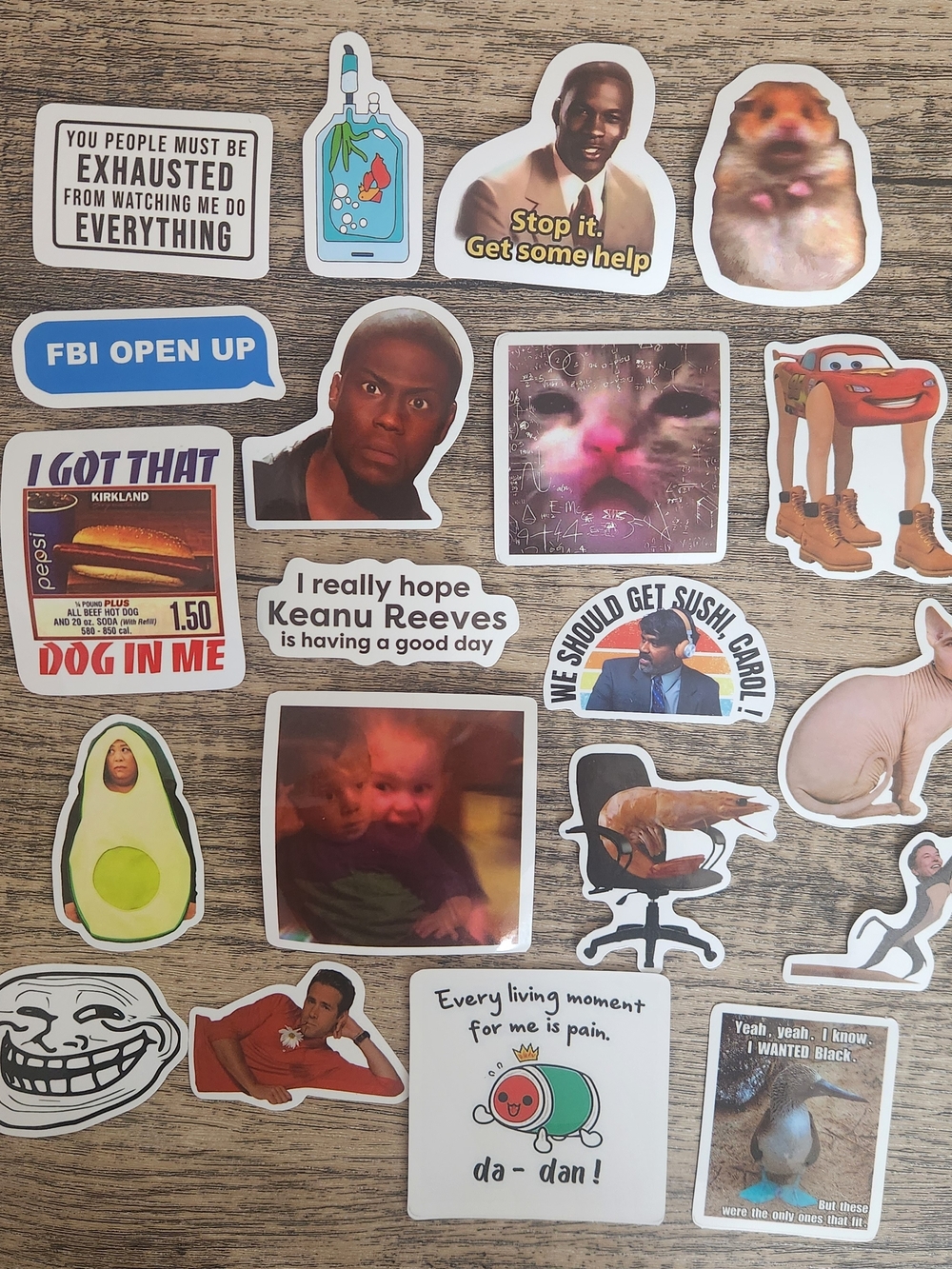 Humorous Meme Sticker Sheet - Assorted Funny Designs #10 - Picture 1 of 1